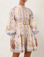 Hypnotic Buttoned Mini Dress