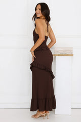 Mango Mojito Halter Maxi Dress Yellow